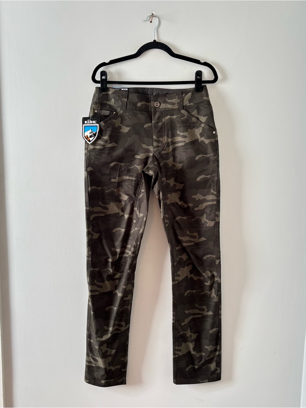 Kuhl NWT Men’s Silencr Pants Camo Print Soft Shell 4-Way Stretch Hiking Outdoors